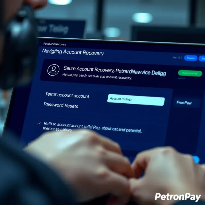 Navigating Account Recovery on PetronPay Illustration of secure account recovery and password reset options on PetronPay platform