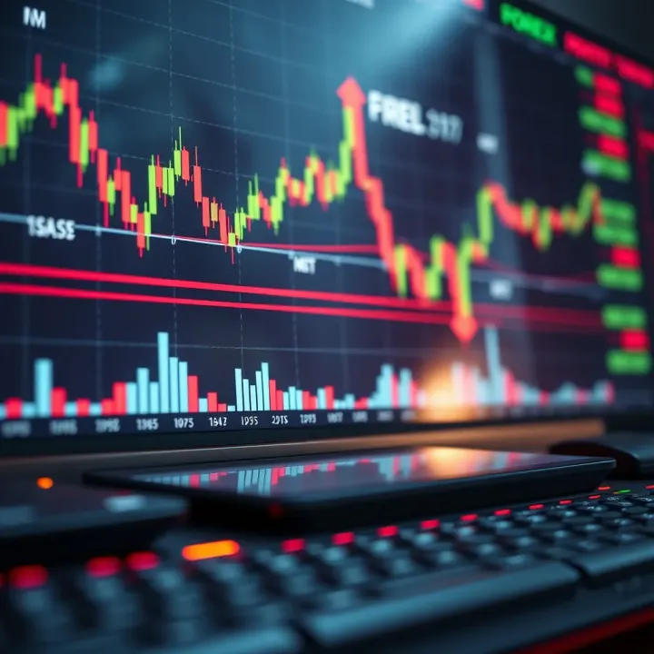 Forex Market Currency Pairs and Trading Charts Visual representation of forex currency pairs with market charts and data