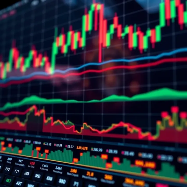 Chart showing Ripple XRP price fluctuations and market trends