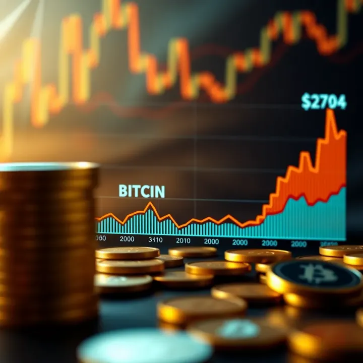 Graph showing the growth of Bitcoin investments in South Africa over time