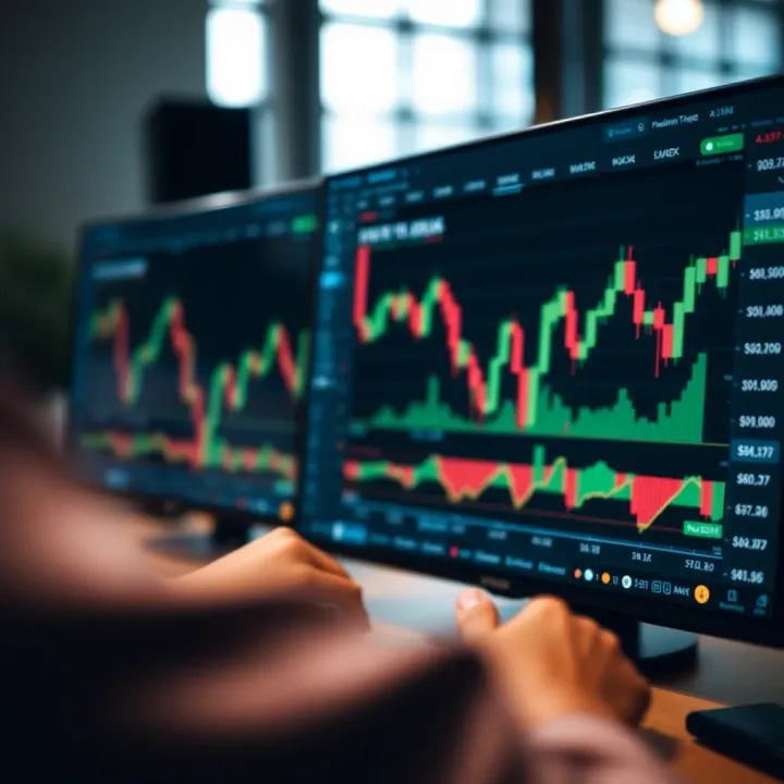 Digital currency exchange platform interface showing forex trading charts and currency pairs for South African traders
