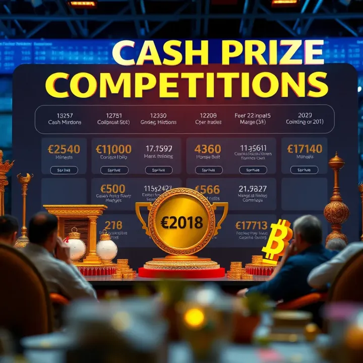 Illustration of diverse cash prize competitions with various entry methods and prizes