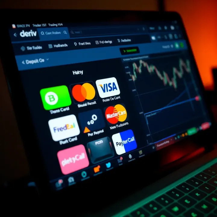 Exploring Deposit Options Available on Deriv Platform Various payment method icons including bank cards and e-wallets on a desktop screen