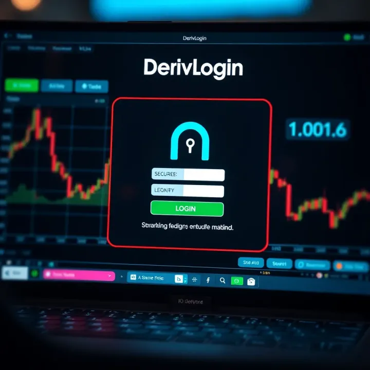 Secure login screen interface showcasing DerivLogin authentication for trading accounts in South Africa