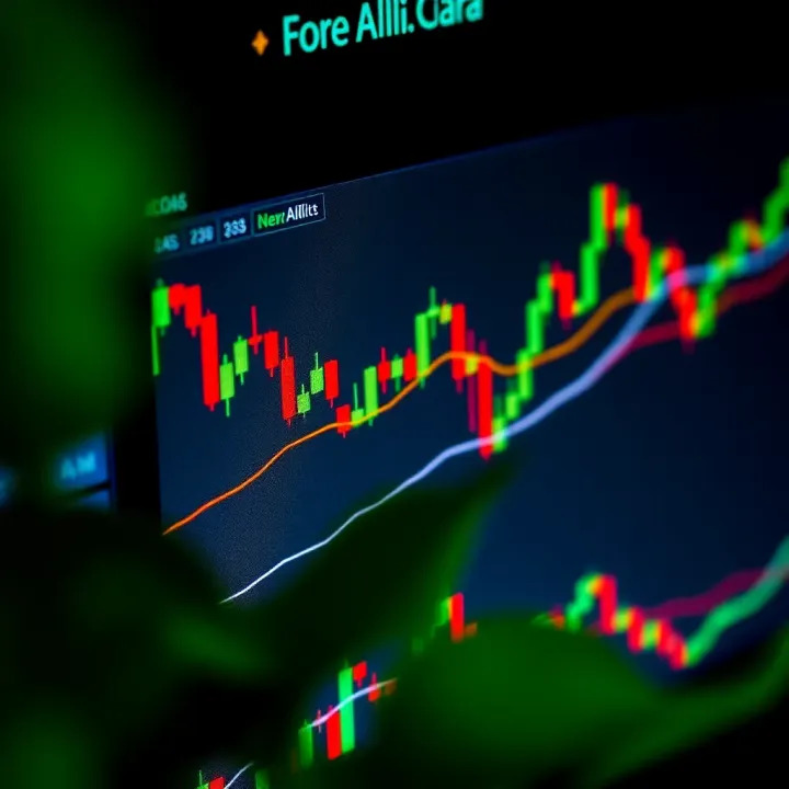 Chart displaying forex price movements highlighting key entry points in a trading strategy