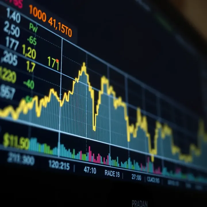 Graph displaying the fluctuation of US dollar to South African rand exchange rates