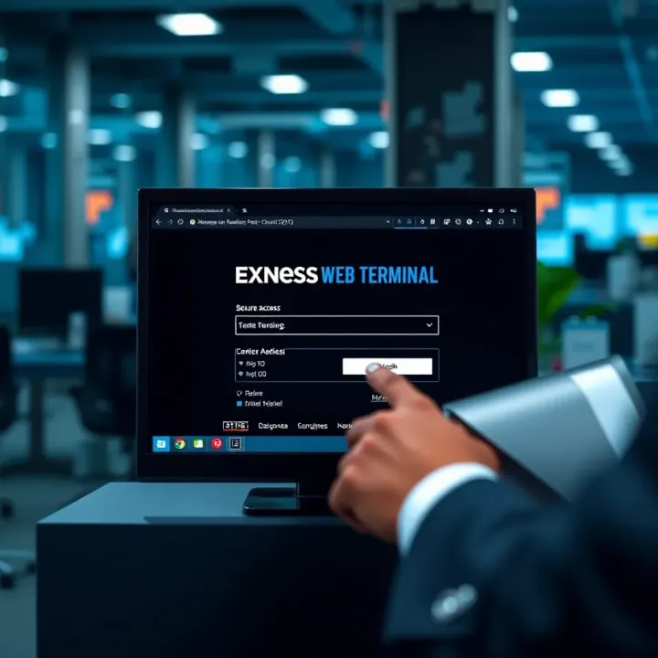 Secure Access to Exness Web Terminal for South African Traders Secure login screen of Exness Web Terminal showcasing easy access for South African traders