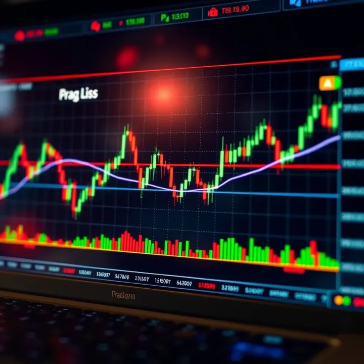 Chart displaying common forex trading patterns with highlighted trend lines