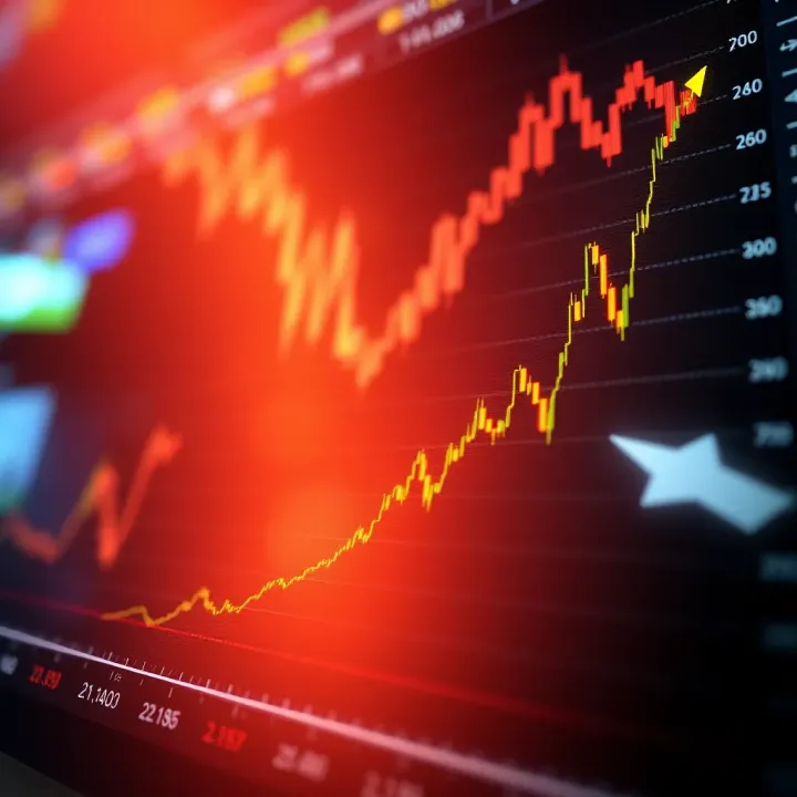 Chart showing the impact of leverage on trading capital growth in financial markets