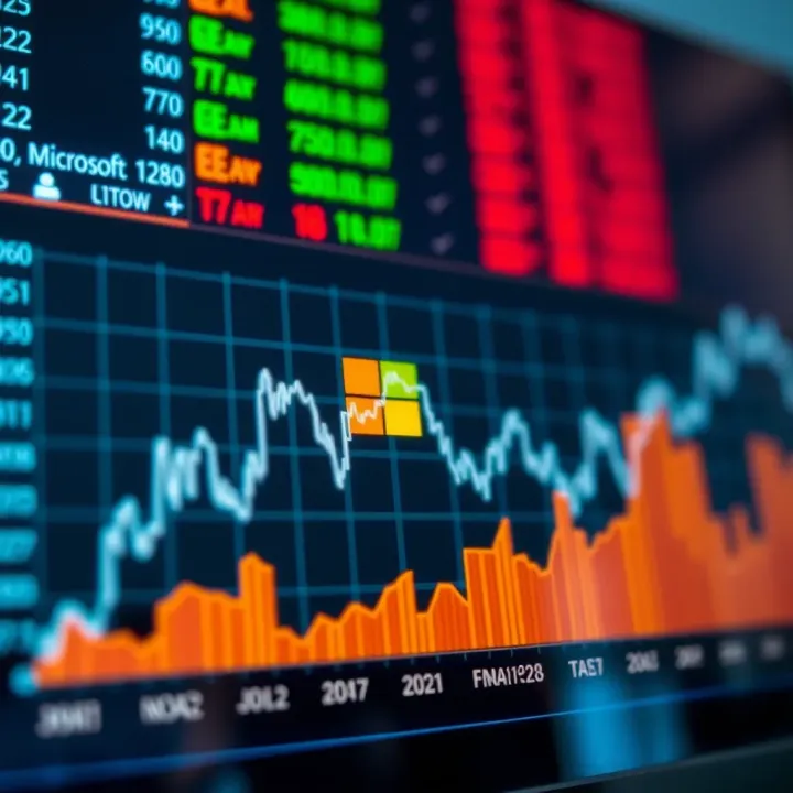 Microsoft Financial Performance and Market Growth Trends Graph showing Microsoft's financial performance and market growth trends
