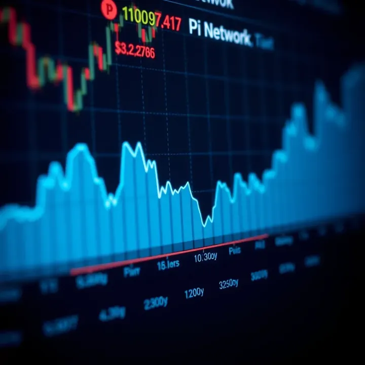 Graph showing Pi Network price trends and future projections
