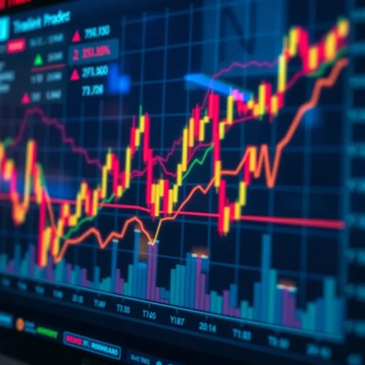 Graph showing rapid fluctuations in financial market prices representing quick trade execution