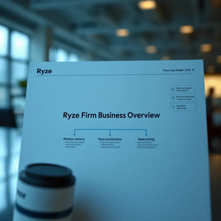 Diagram illustrating the structure and key features of Ryze Prop Firm's business model