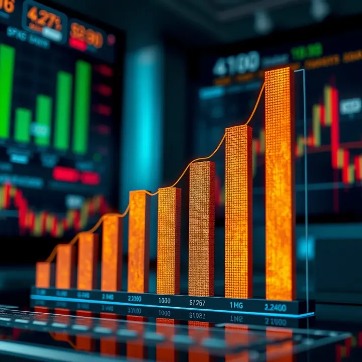 Graph showing upward financial growth indicative of successful trading strategies