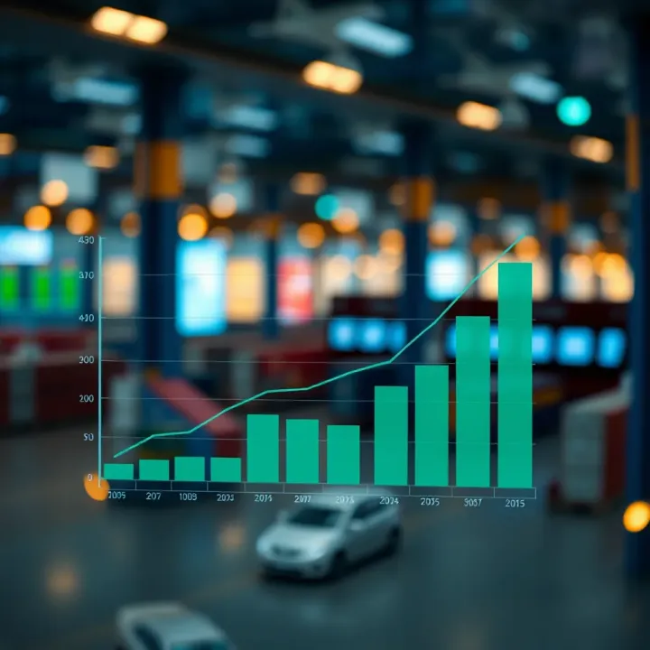 Graph showing growth and efficiency improvements from adopting smart trade practices in modern business environments