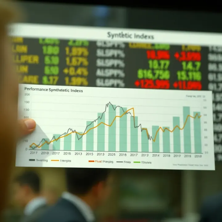 Performance Comparison Between Synthetic and Traditional Indexes Illustration of synthetic indexes performance comparison with traditional market indexes